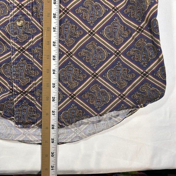 Vintage Club Room Button‎ Down Shirt Mens Medium  Purple - Picture 7 of 8